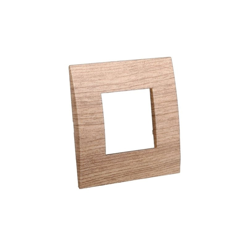 Placca Plastica Serie Venus 2P Colore Legno Chiaro Compatibile Con Vimar Arke