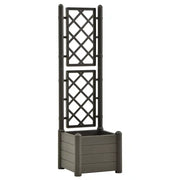 Fioriera | Cassetta per fiori | Vaso da Giardino con Graticcio 43x43x142 cm PP Antracite