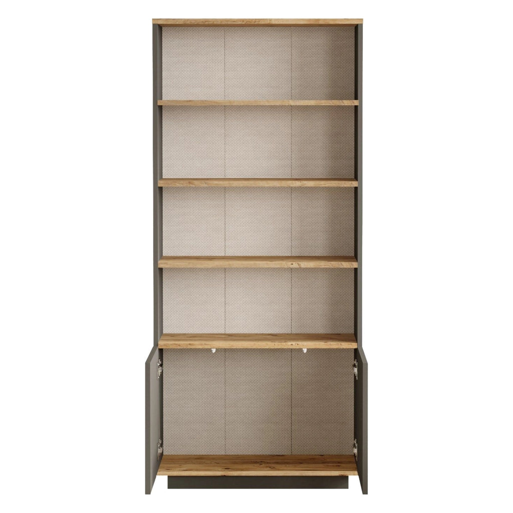 Biblioteca Dego, Libreria 3 Ripiani, 75x27x168h cm Nero Antracite