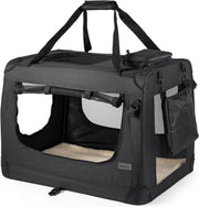 Cassa di trasporto per cani Tas per cani Opaca valigetta per piccoli animali, (S) 50x34x36 cm Nero