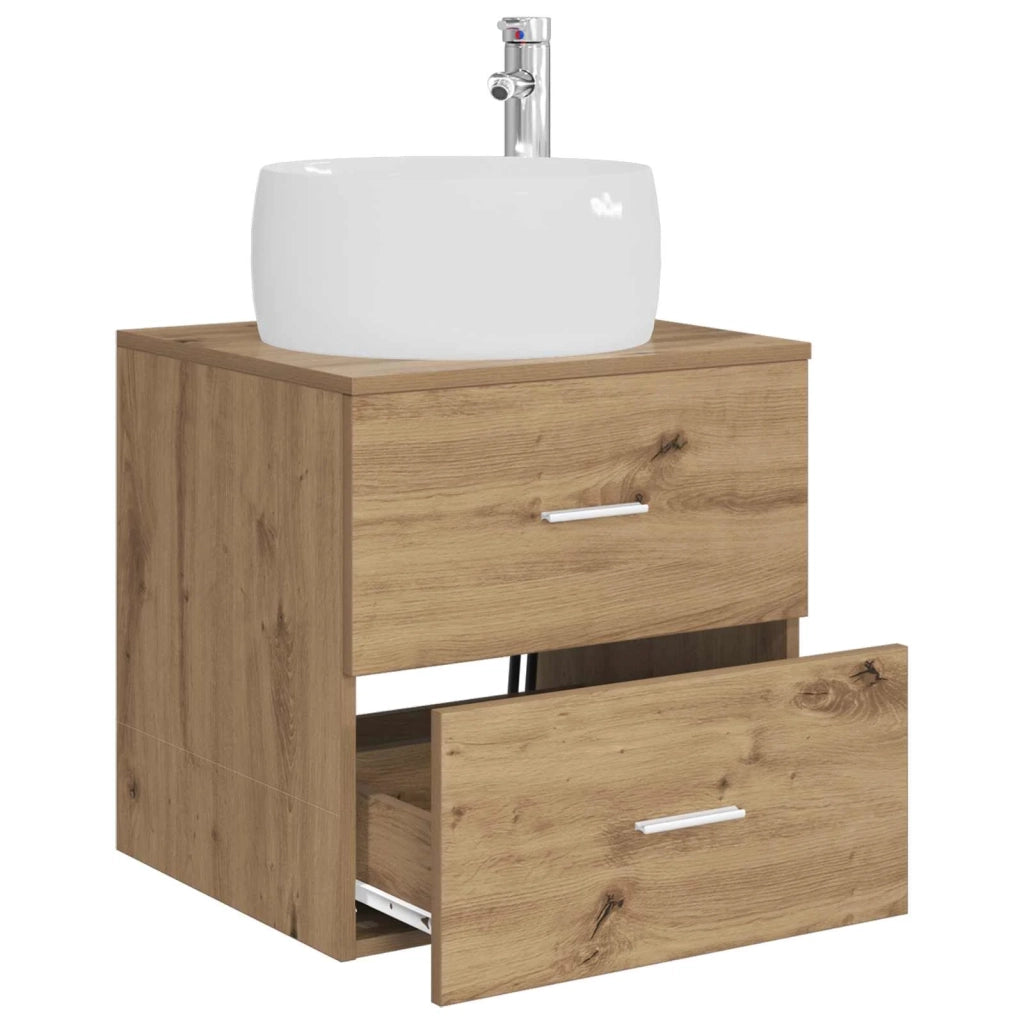 Mobile Lavabo da Parete Rovere Artigianale 49,5 x 44,5 x 66 cm