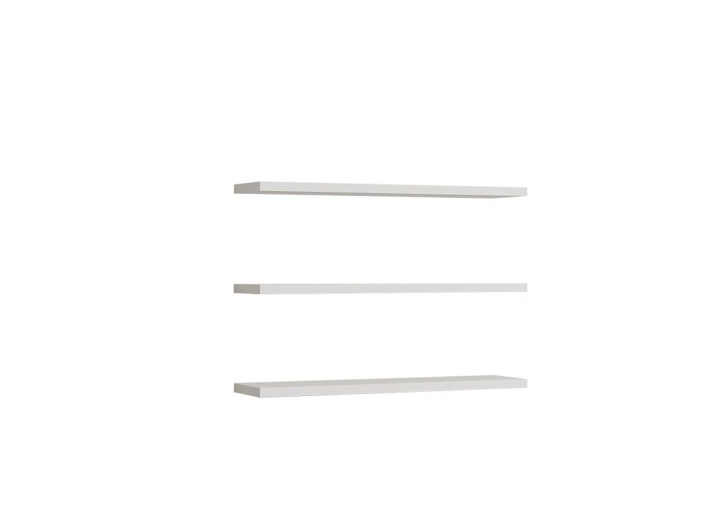 Set di 3 mensole da parete in legno "Boss" - 60 x 1 x 14 cm - Bianco