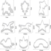 Set di stampi per biscotti in forma di unicorn, stampi per fondant in forma di biscotti, set di stampi per biscotti, accessori da forno in acciaio inossidabile