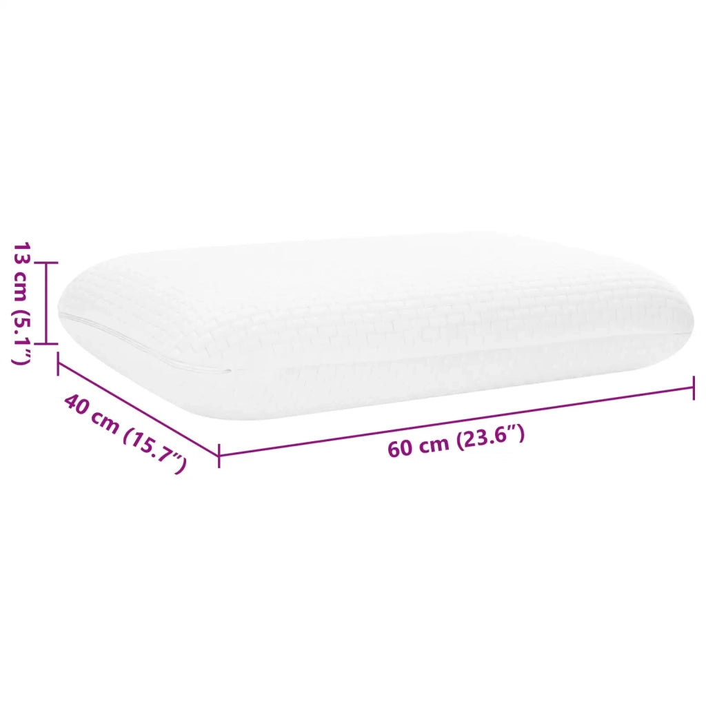 Cuscino da Letto Bianco 60 x 40 x 13 cm Schiuma Memory CFW5475752