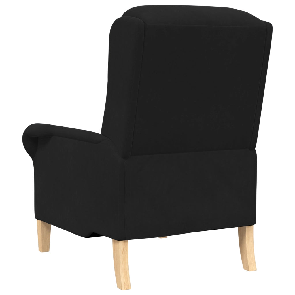 Poltrona Nera Nera Tessuto, Legno Standard Ergonomica