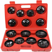 SET 15 PEZZI CHIAVE A TAZZA BOCCOLE PER FILTRO OLIO AUTO PER TUTTI I MODELLI