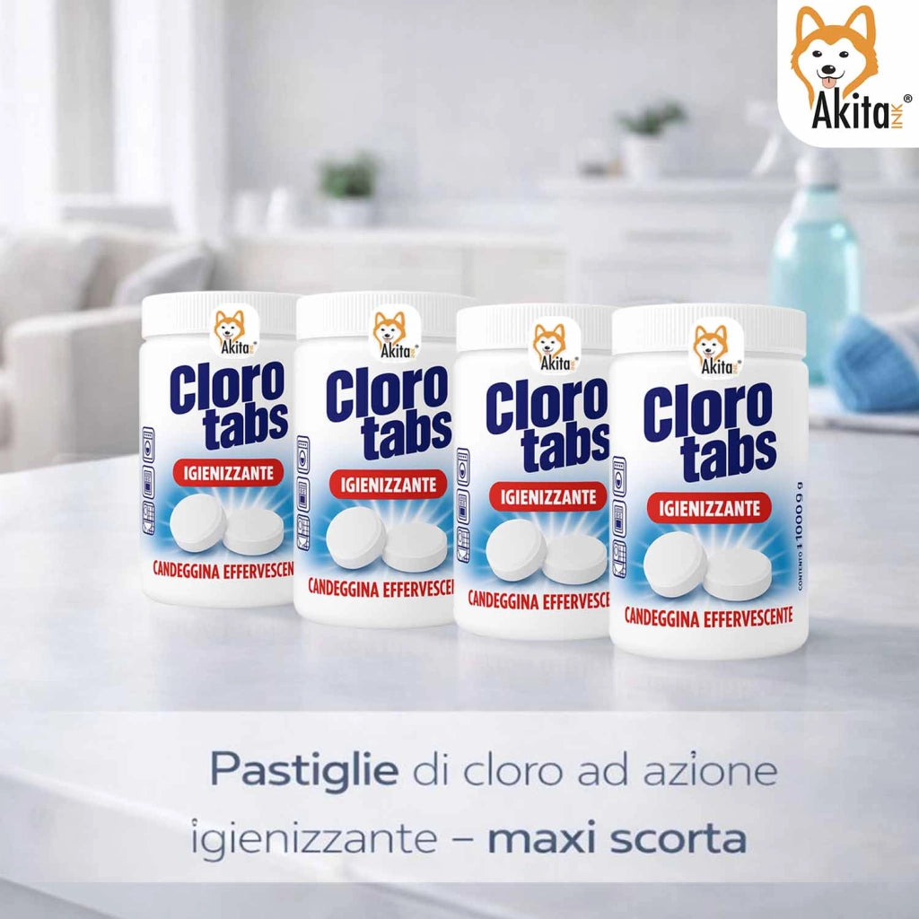 Akitaink Cloro Tabs 4kg Pastiglie Multiuso Candeggina