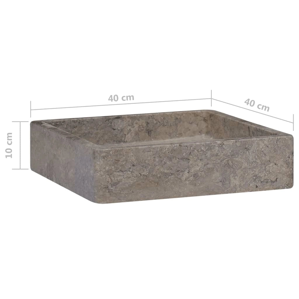 Lavandino da bagno lavabo da appoggio lavabo da WC lavabo da bagno lavabo da interno 40 x 40 cm marmo grigio 02_0002814
