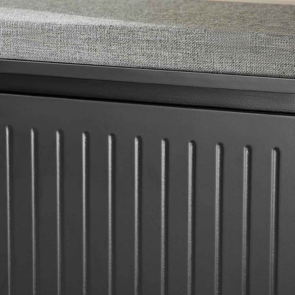 Panca Scarpiera da Ingresso - Scarpiera Salvaspazio Slim in Legno, Panca Contenitore per 6-8 Paia di Scarpe, 155kg di Carico, Nero, 80x26x45cm, FSR98-L-SCH