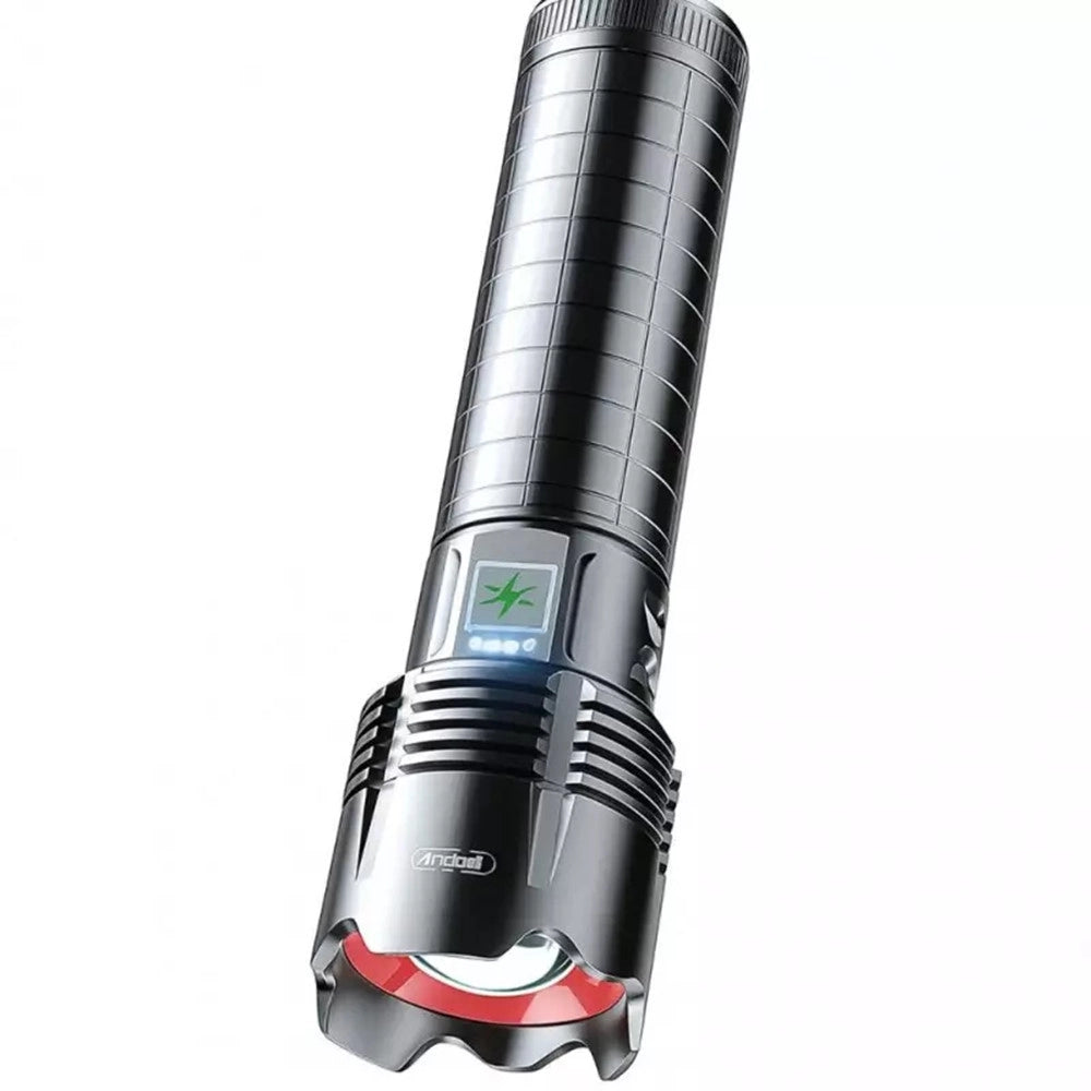 Trade Shop - Torcia Elettrica Portatile Led Ricaricabile Alta Luminosità In Alluminio Impermeabile Q-d107 -
