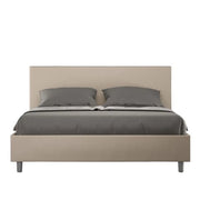 Letto matrimoniale contenitore imbottito 160x210 similpelle tortora Adele