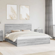 Struttura del letto con cassetto Grigio Sonoma 180 x 200 cm