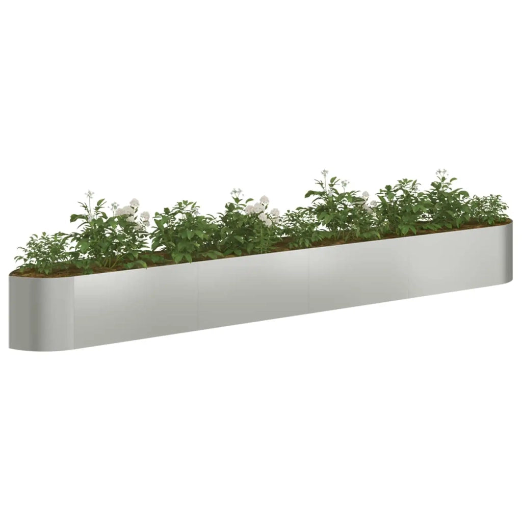 Letto rialzato da giardino Acciaio zincato 380 x 40 x 40 cm 8011738