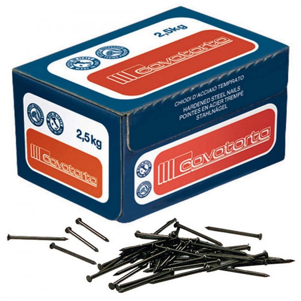 Cavatorta 1kg chiodi di acciaio temperato tb testa bombata per muro, scegli il formato  3-5x70mm