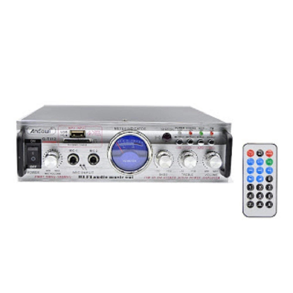 Trade Shop - Amplificatore Stereo Bluetooth Usb Funzione Mini Super Bass Telecomando Q-t112 -