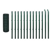 Recinzione da Giardino | Recinzione Euro in Acciaio 25x0,8 m Verde
