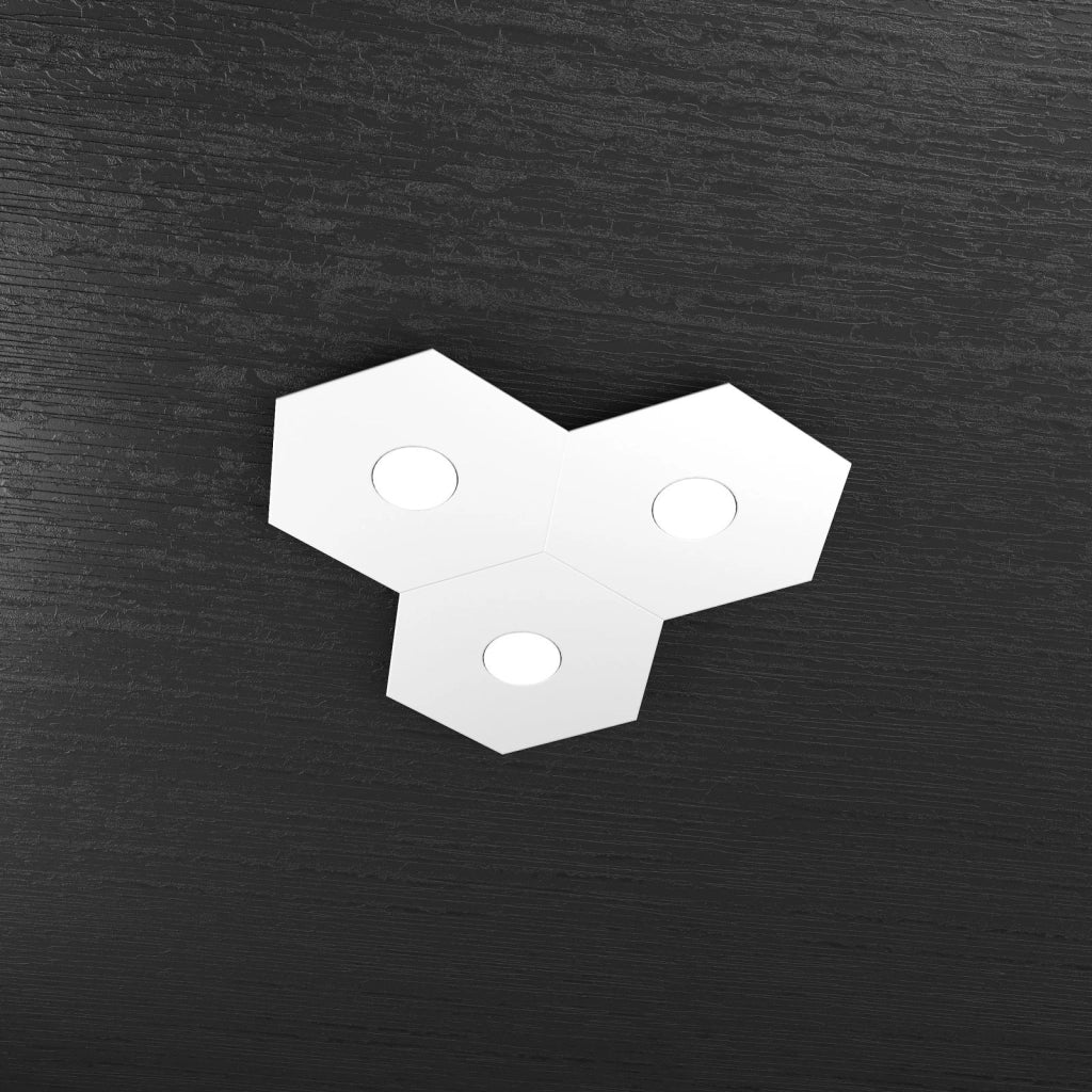 HEXAGON APPLIQUE-PLAFONIERA 3 LUCI BIANCO 1142-3L-BI