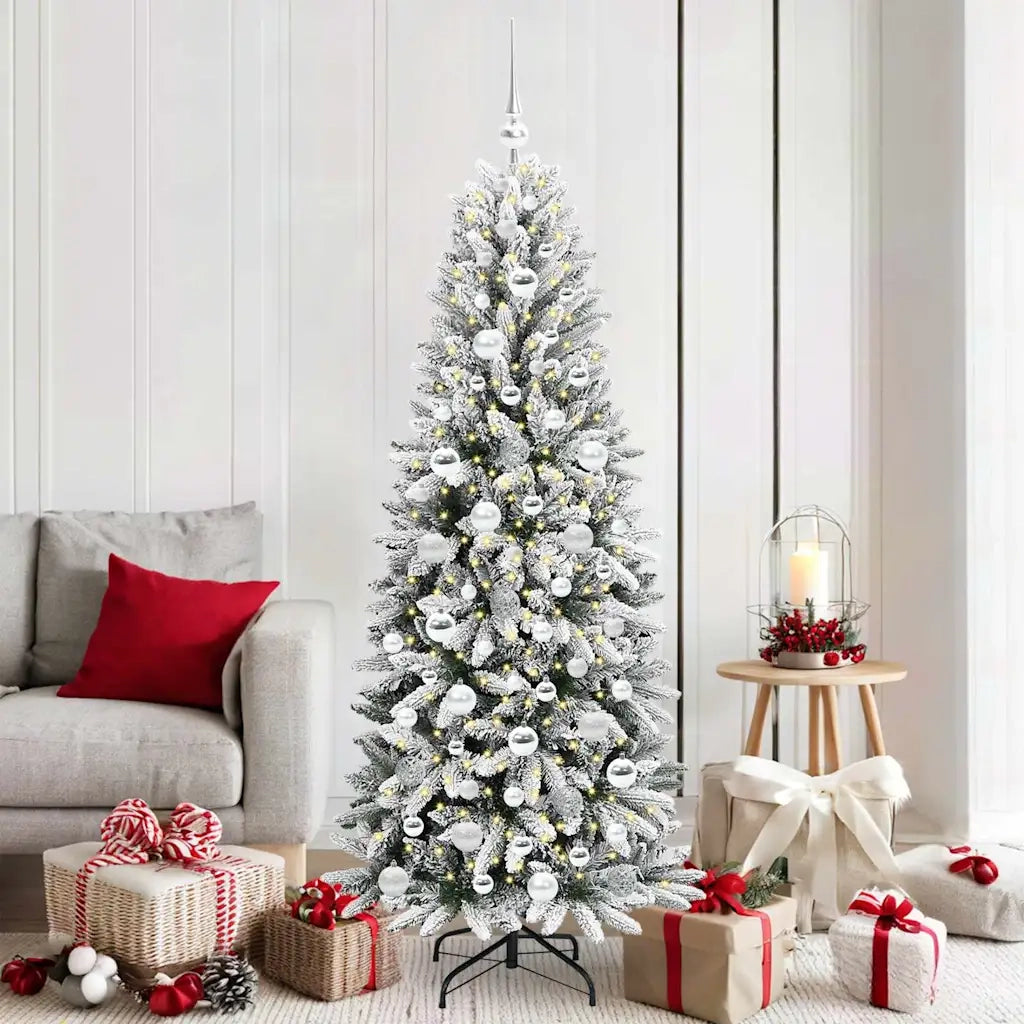 Albero di Natale artificiale con 300 LED Bianco 180 cm 3396050