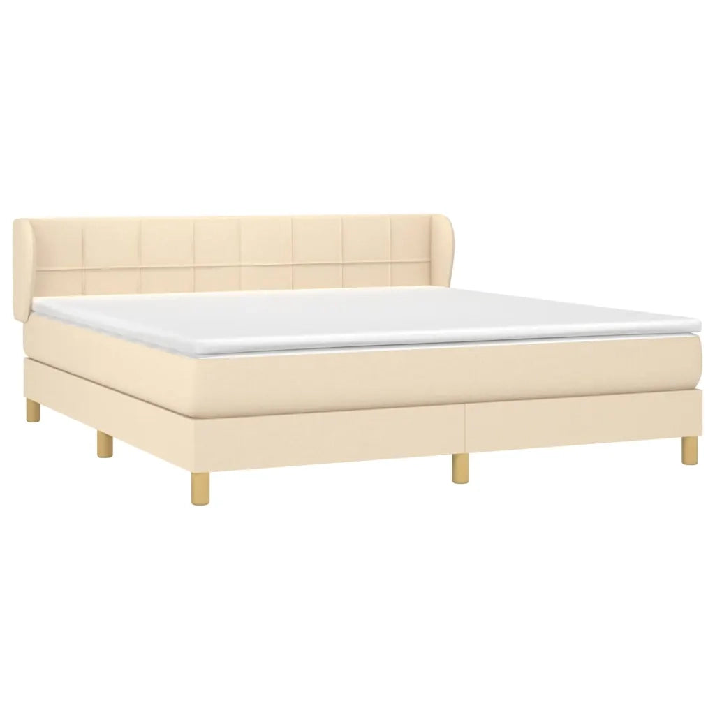 Giroletto a Molle con Materasso Crema 160x200 cm in Tessutocod mxl 98063