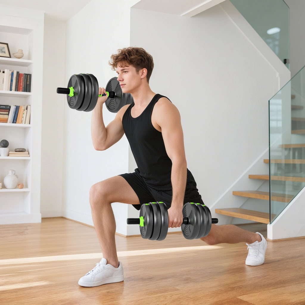 Set Hantel Regolabile 20 KG ¨C zephmum ¨C Nero