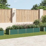 Letto Rialzato Giardino in Acciaio Zincato 320x80x45 cm Verde cod mxl 78312