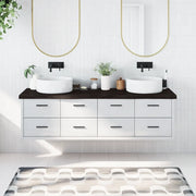 Piano Bagno Marrone Scuro 180x50x(2-6)cm Legno Trattatocod mxl 119849