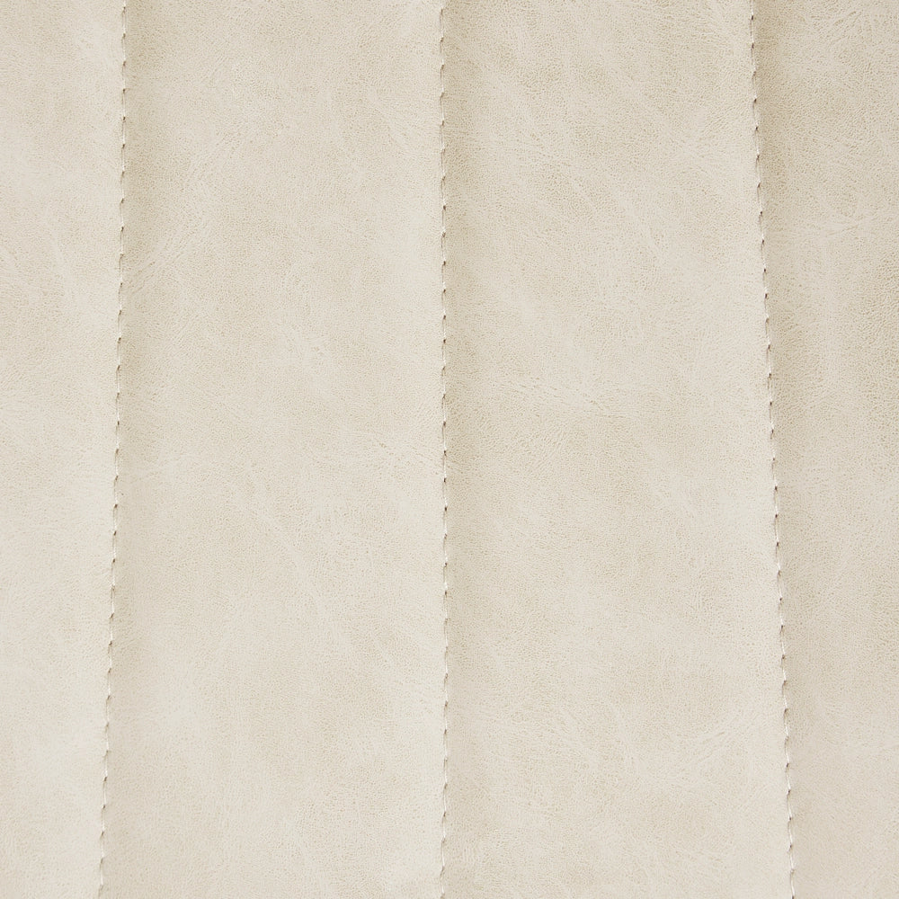Set di 2 sedie da pranzo in ecopelle beige chiaro con gambe in acciaio nero senza braccioli set da pranzo salotto soggiorno moderno