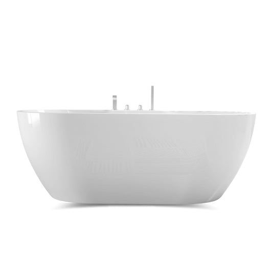Vasca da bagno free standing ovale acrilico bianco lucido 3 misure h 60 cm *** misure 150x80x60 cm, confezione 1