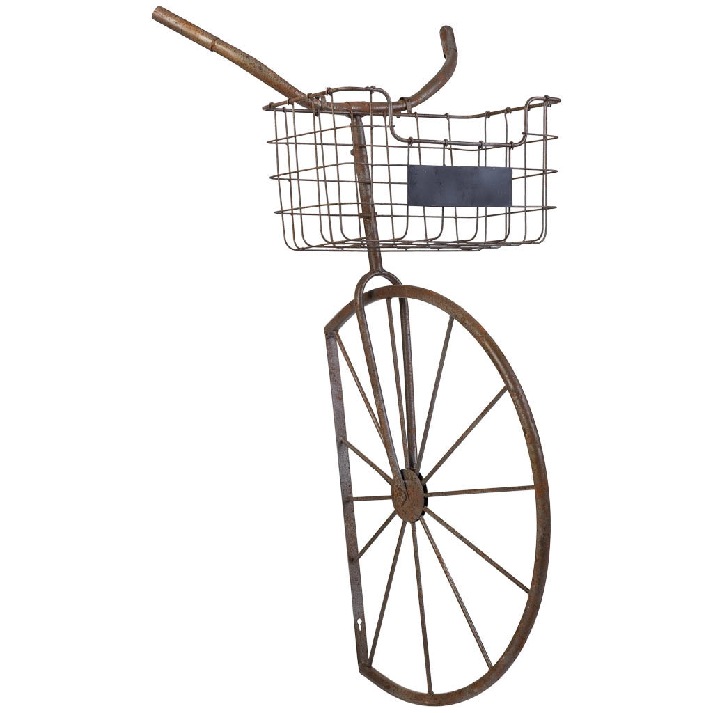 Fioriera in metallo per bicicletta rame 54,61x46,99x104,78h cm