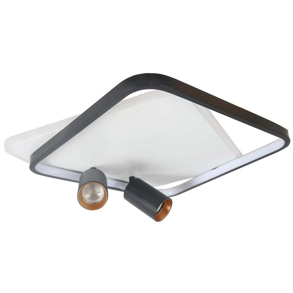 Plafoniera quadrata moderna nero/bianco LED CCT 36W Parma