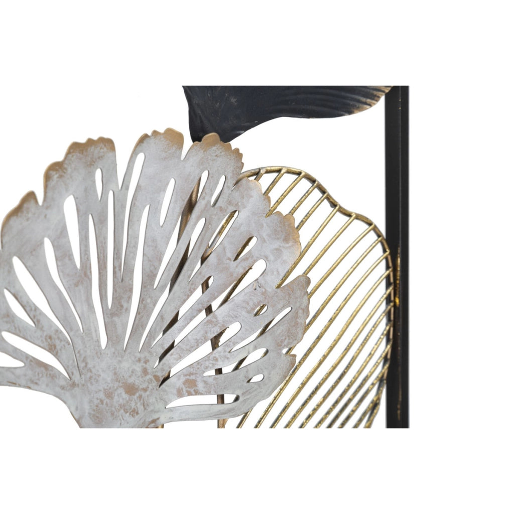 Decorazione in Metallo 3D Foglia 35, Multicolore, Metallo, 31x3,5x90 cm