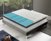 Topper Matrimoniale 200x200 in memory foam 5 cm con rivestimento in aloe vera sfoderabile - 9 Zone di Comfort
