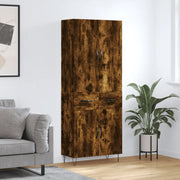 Credenza-Buffet-Armadio da cucina Rovere Fumo  69,5x34x180 cm in Legno Multistrato 977139
