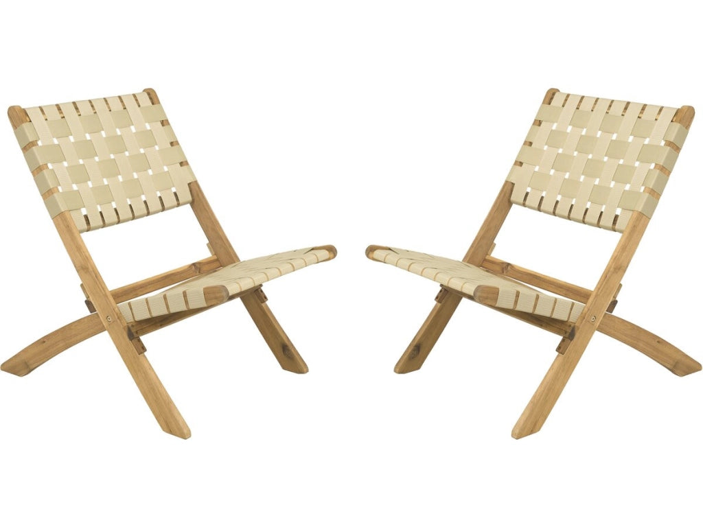Set di 2 sedie da giardino in legno Hanoi - Beige