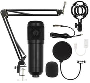 Kit di Microfono Condensatore Professionale 25mm Diaframma - Per Studio, Canto, Streaming, Podcasting con Asta di Sospensione e Filtro Anti Pop