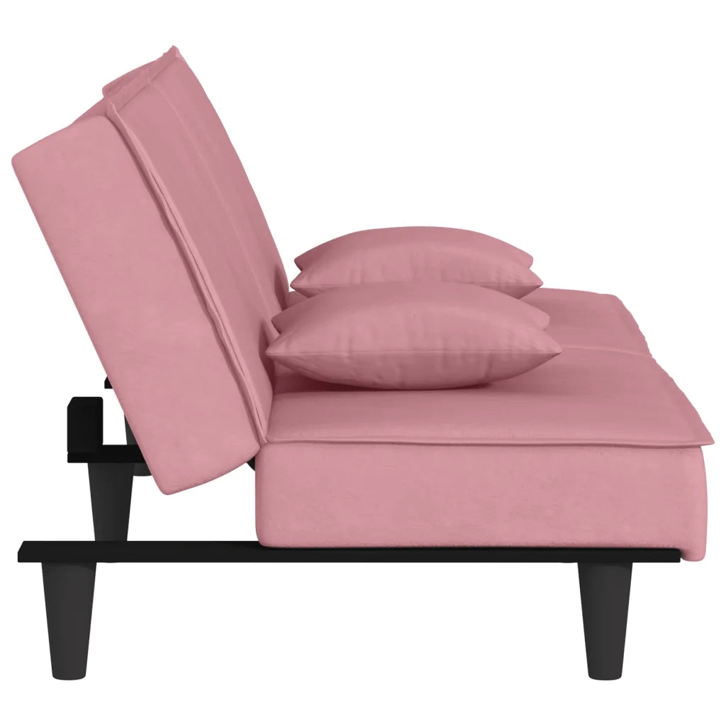 Divano Letto Rosa in Velluto 351910