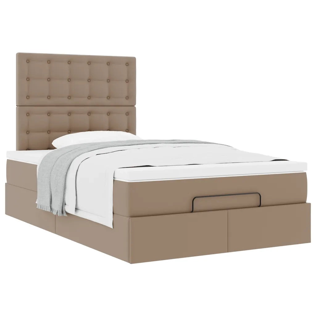 Struttura Letto Pouf con Materasso 120x190 cm Similpelle 3312995
