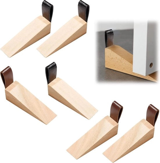 Set di fermi porte - 6 pezzi - Fermi porta - Fermi porte interne - Antiscivolo - Fermi porta - in legno - Fermi porta - schiuma - Sicurezza per bambini fermi porta - Fermi porta buffer - 10*3CM - Fermi porta interno con antiscivolo