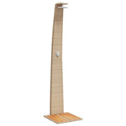 Doccia da Esterno Beige 55x60x224 cm Polyrattan e Legno Acacia CFW8813302