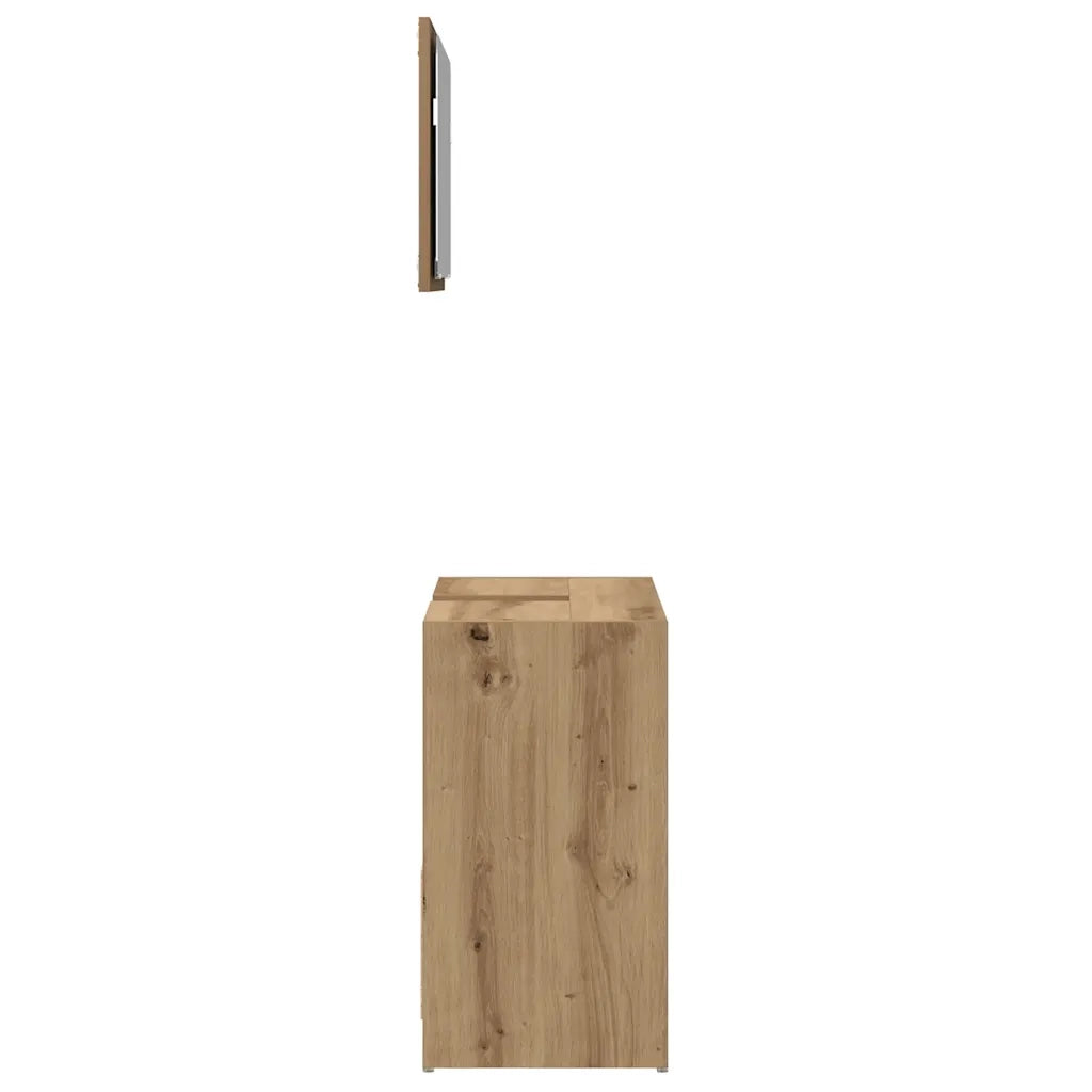 Set Mobili da Bagno | Armadio da bagno 2 pz Rovere Artigianale Legno Multistrato