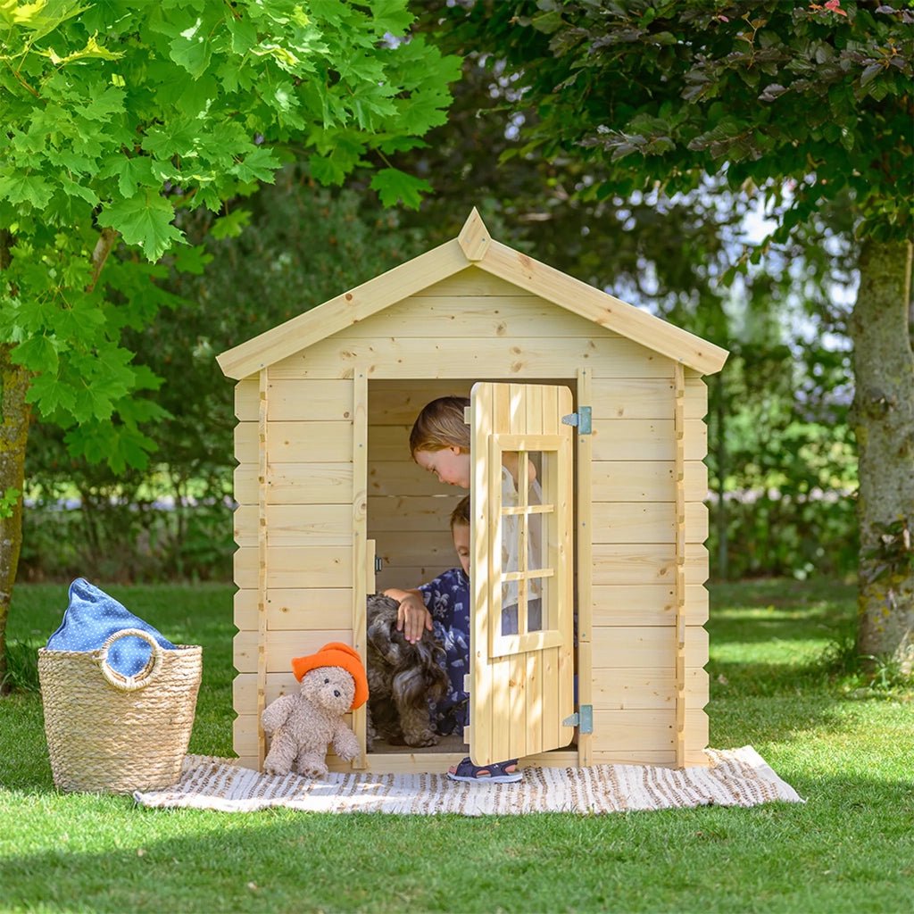 Casetta per Bambini - L111xL113xA121cm/0,9 m2 - Timbela M570R-1 (tetto rosso)