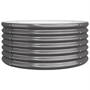 Fioriere | Cassetta per fiori | Vaso Giardino Acciaio Zincato 80x80x36cm Antracite