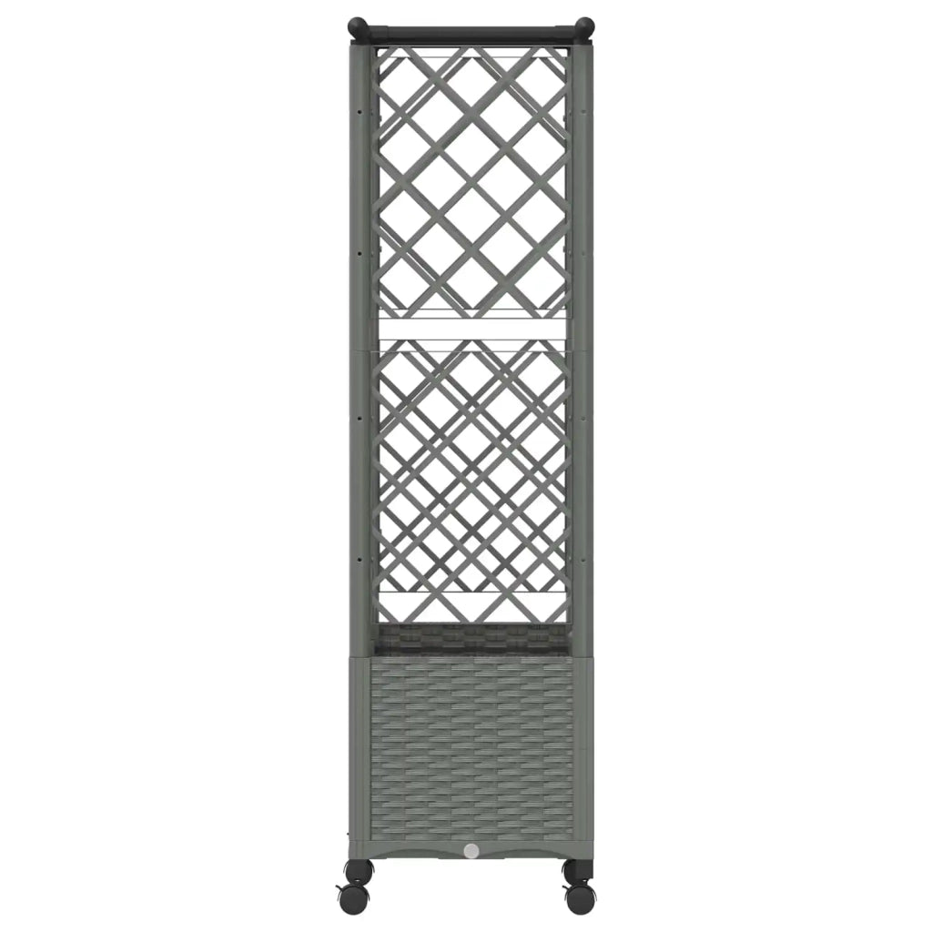 Letto Rialzato con Griglia e Tetto Grigio Chiaro PP 3423040