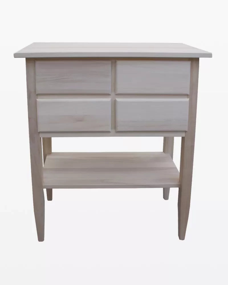 Porta tv 4 cassetti 1 ripiano legno grezzo 68x39x80 (972) - Mobili 2G