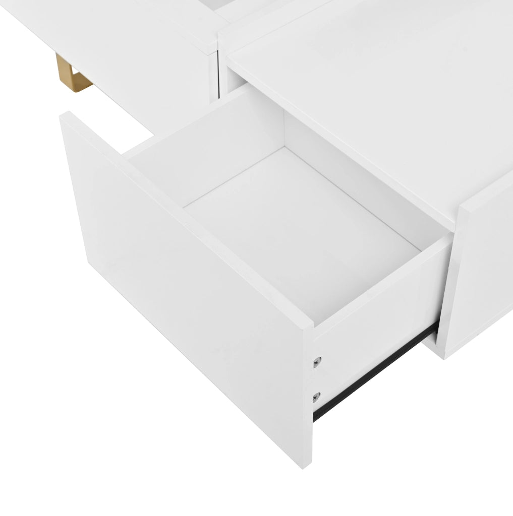 Tavolino da salotto con piano sollevabile, vano contenitore e cassetto