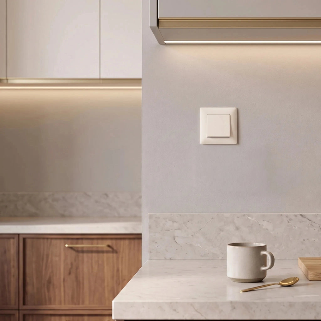 Interruttore Singolo Con Cornice Oste Jnh006-w Beige