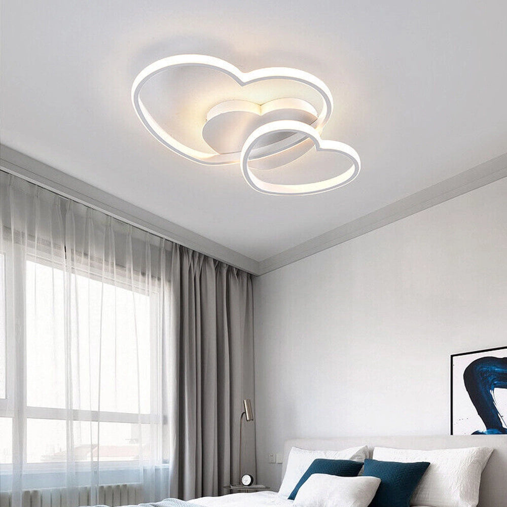 Lampadario Plafoniera Illuminazione a Led Moderno 33W Luce Soffitto Forma Cuori luce naturale 4000K