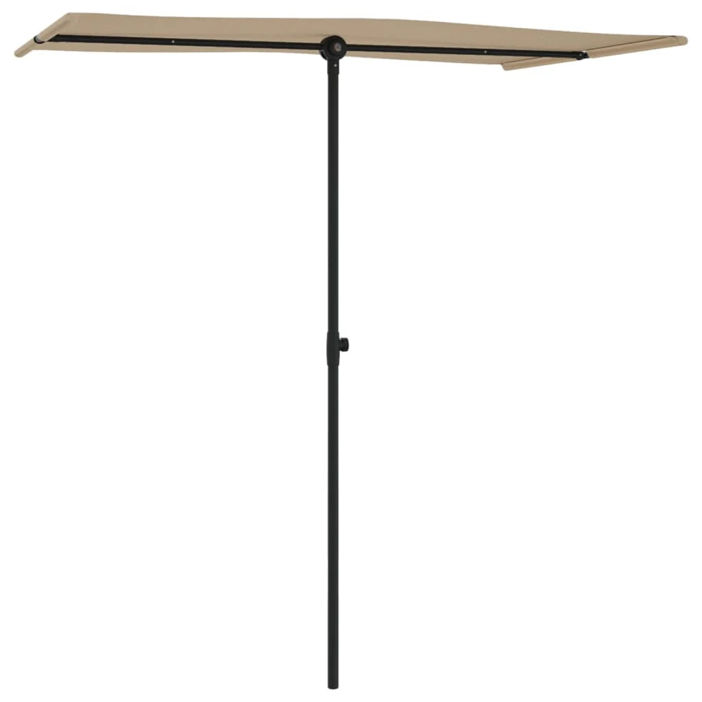 Ombrellone da esterno con palo in alluminio 180 x 130 cm tortora 02_0008215