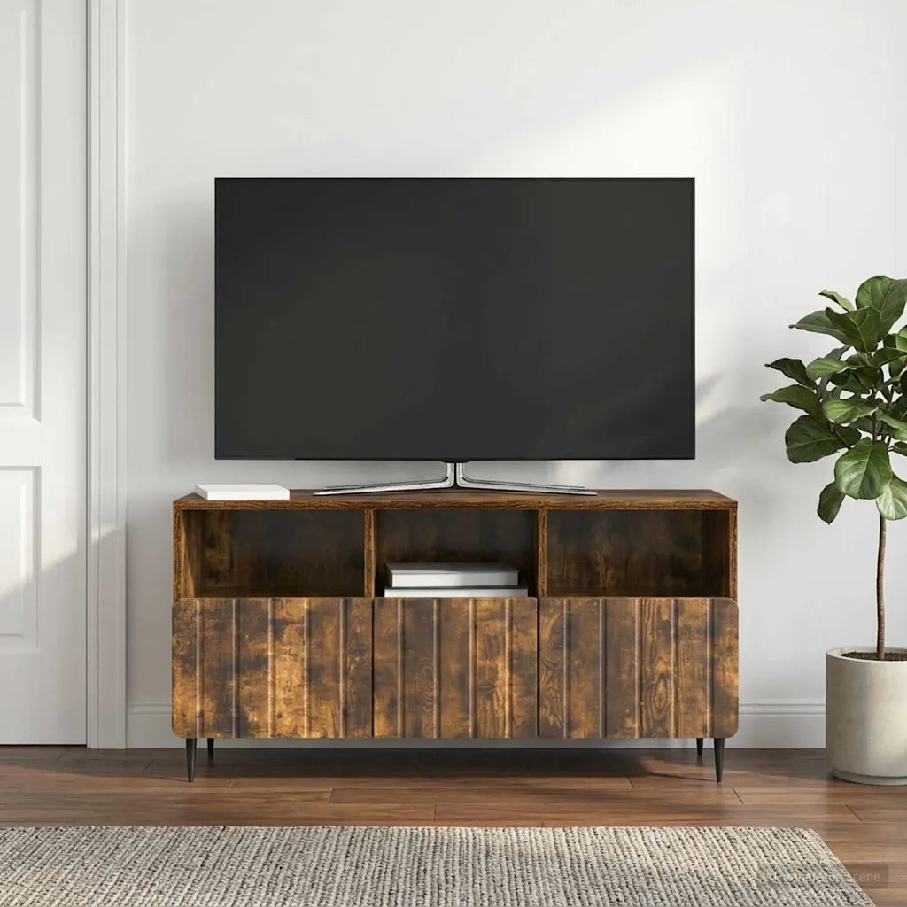 Mobile TV Rovere Fumo 102 x 34,5 x 50 cm Legno ingegnerizzato 894450