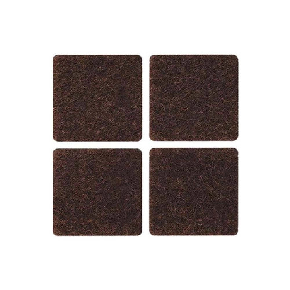 FELTRINI ADES. MM.25X25 QUADRATO MARRONE pz 10